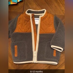 Old Navy green and Orange Fleece Jacket